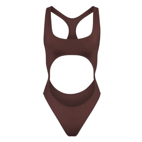 NWT SKIMS Swim Brown Monokini Cocoa One Piece Swimsuit - Picture 3 of 5